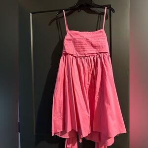 Pretty pink petal pip dress with bow on the back